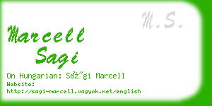 marcell sagi business card